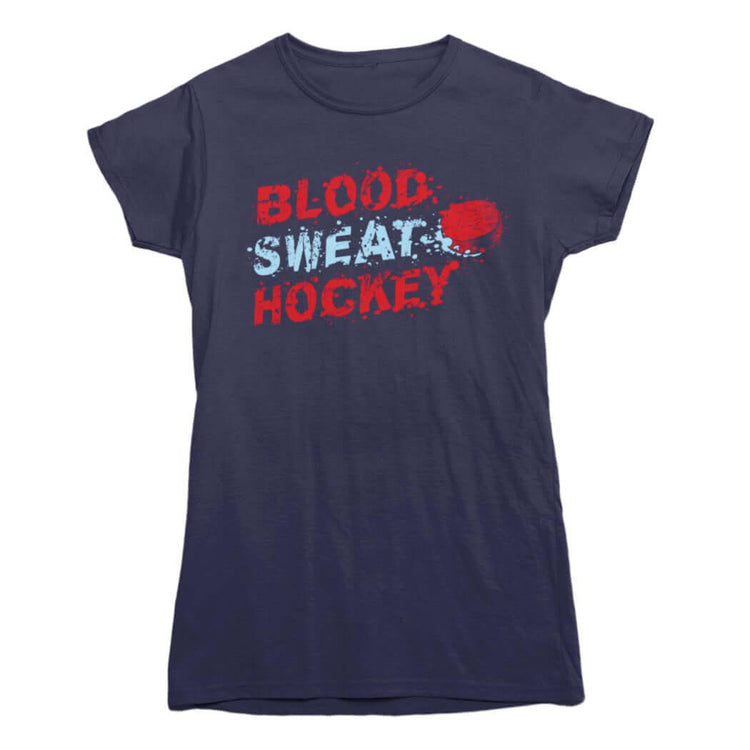 Blood Sweat and Hockey T-shirt - Rocket Factory Apparel