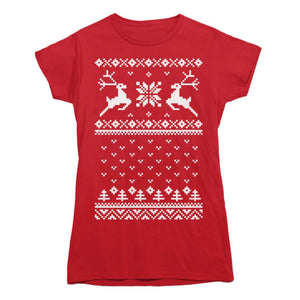 Deer Ugly Christmas Sweater T-Shirt - Rocket Factory Apparel