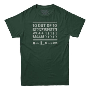 10 out of 10 People Agree Statistics T-Shirt - Rocket Factory Apparel