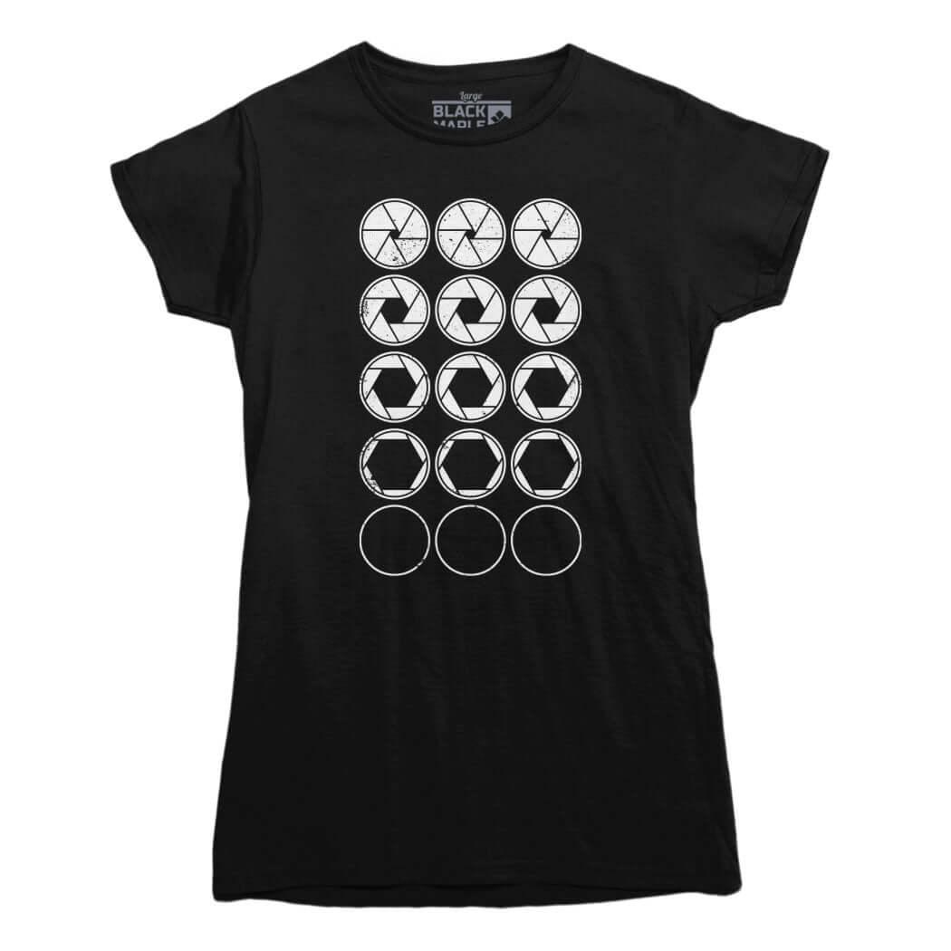 Aperture Pattern Photography T-shirt - Rocket Factory Apparel