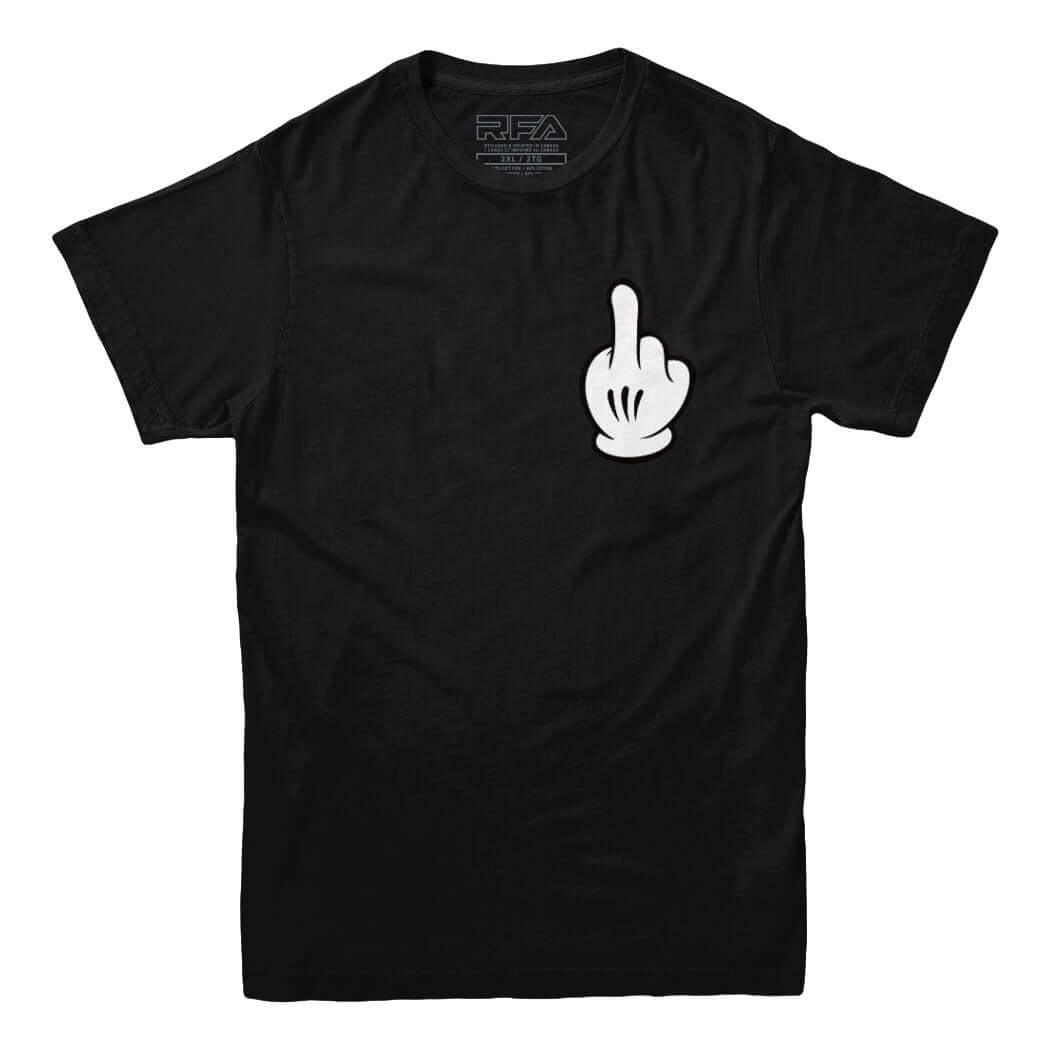 Middle Finger Cartoon T-shirt - Rocket Factory Apparel