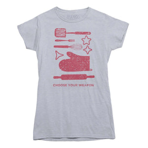 Choose Your Weapon Baking T-shirt - Rocket Factory Apparel