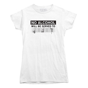 We Don't Serve Minors Music T-shirt - Rocket Factory Apparel