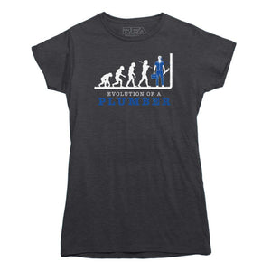 Evolution of A Plumber T-shirt - Rocket Factory Apparel