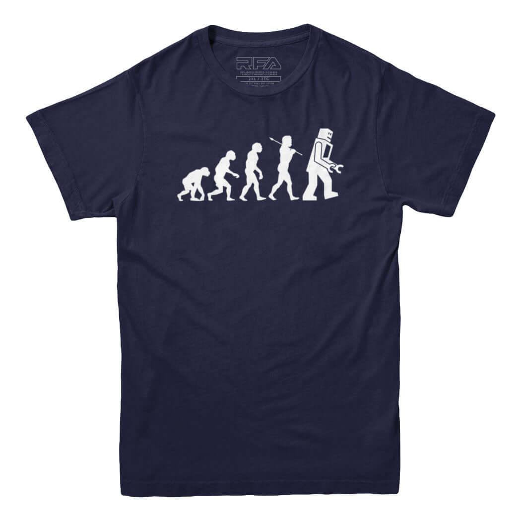 Evolution of Robots T-Shirt - Rocket Factory Apparel