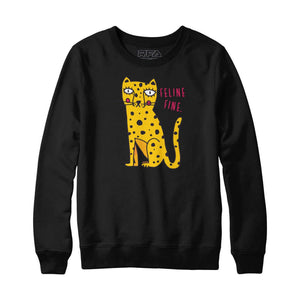 Feline Fine Sweatshirt Hoodie - Rocket Factory Apparel