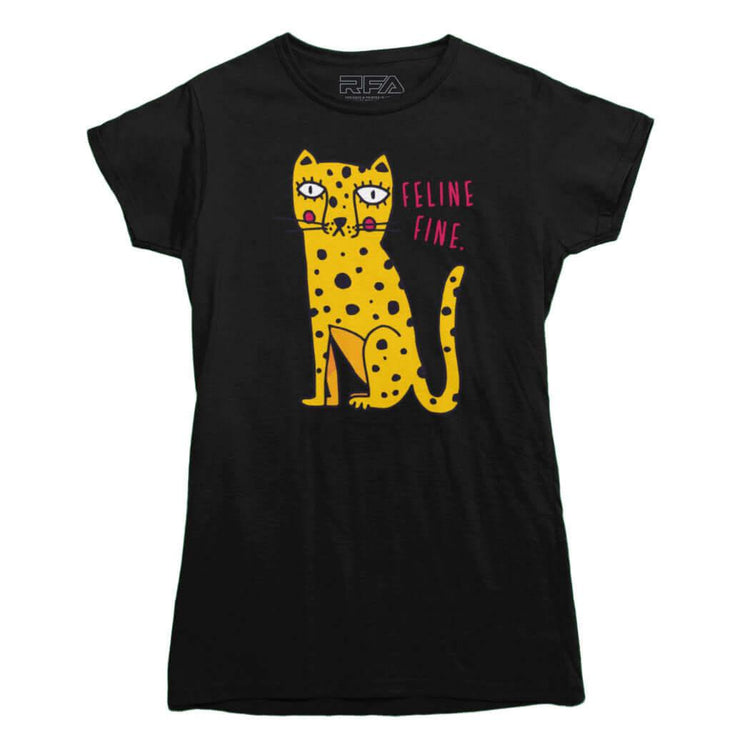 Feline Fine T-shirt - Rocket Factory Apparel