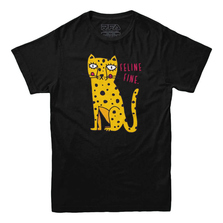Feline Fine T-shirt - Rocket Factory Apparel
