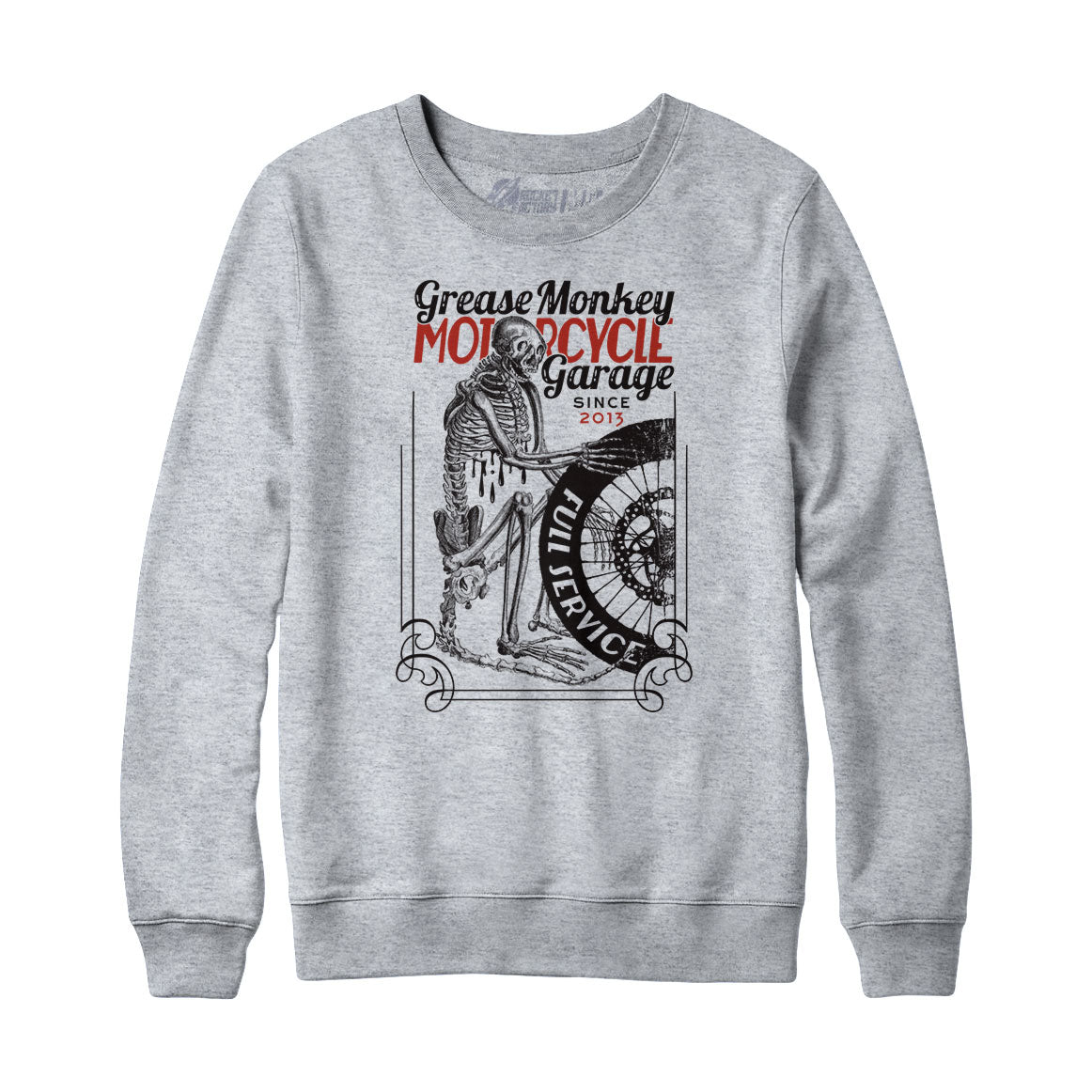 Grease Monkey Motorcycle Garage Sweatshirt