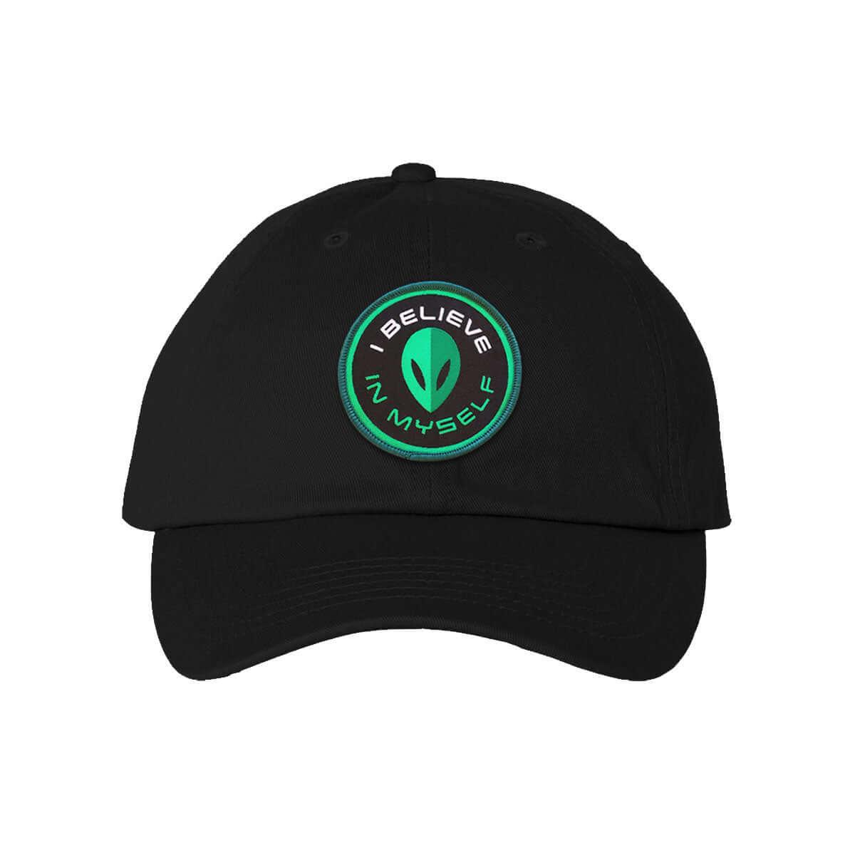 I Believe in Myself Alien Black Dad Cap - Rocket Factory Apparel