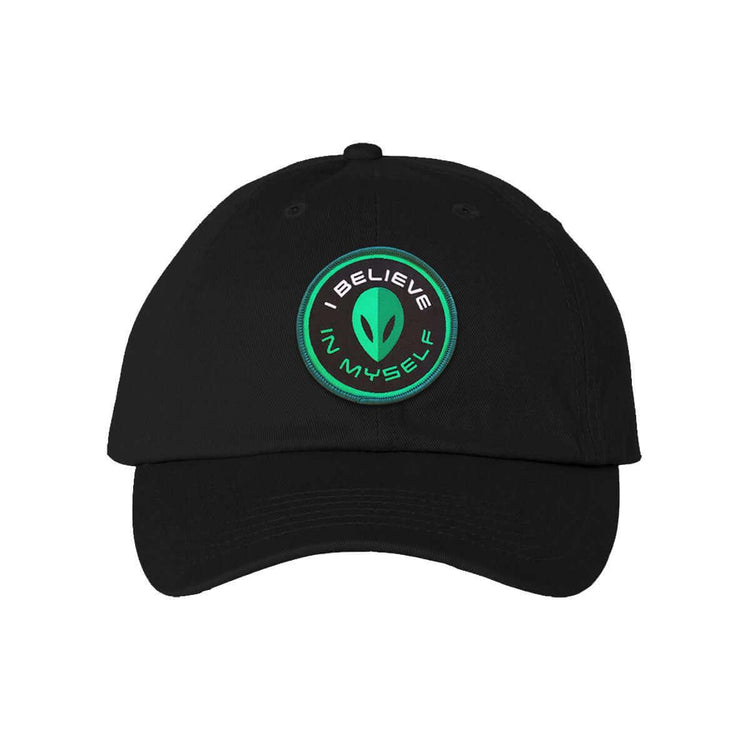 I Believe in Myself Alien Black Dad Cap - Rocket Factory Apparel