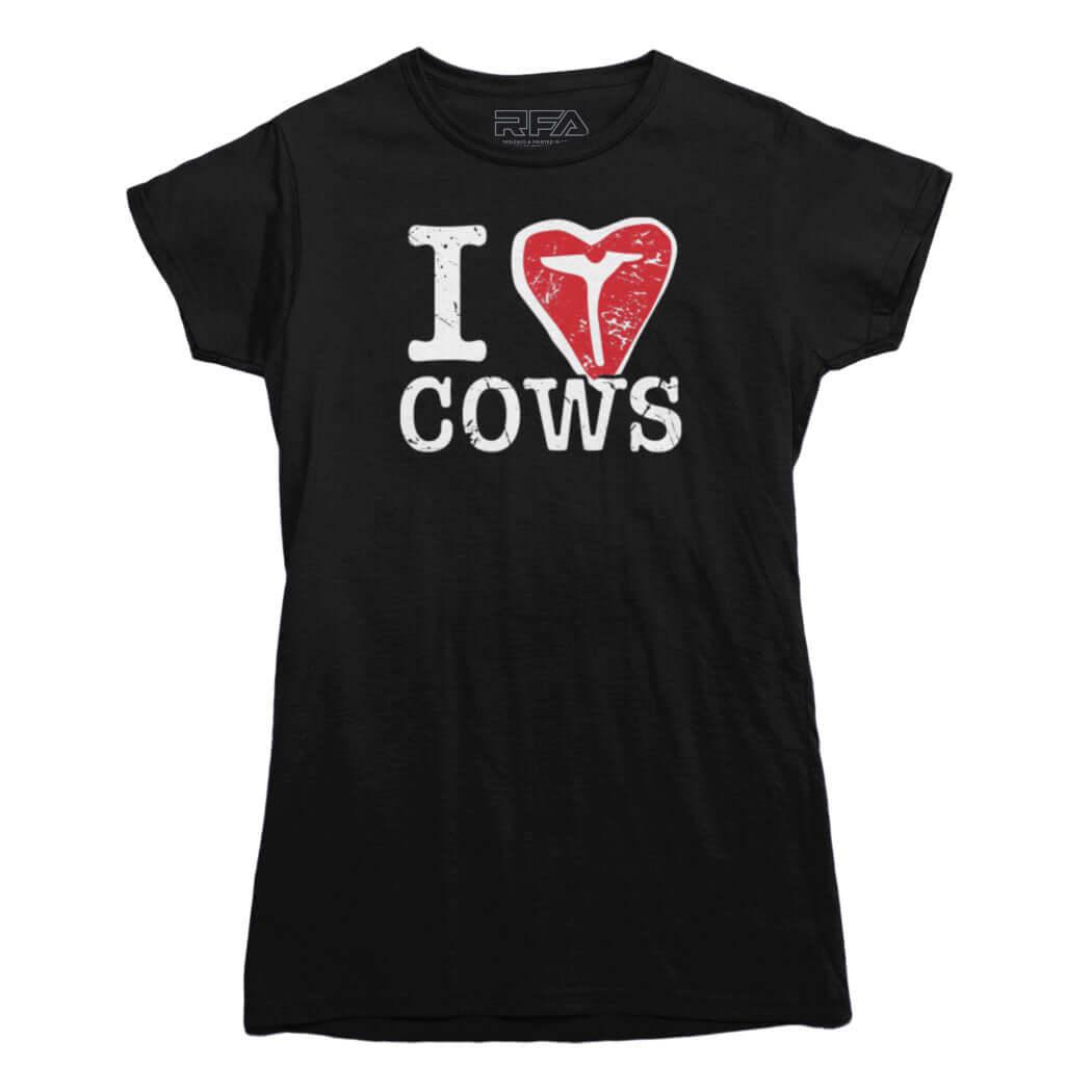I Love Cows T-Bone T-shirt - Rocket Factory Apparel