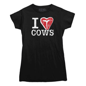 I Love Cows T-Bone T-shirt - Rocket Factory Apparel