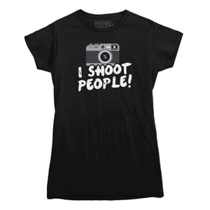 I Shoot People Photographer T-shirt - Rocket Factory Apparel