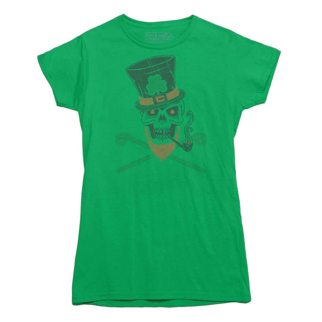 Irish Skull and Shillelagh T-shirt - Rocket Factory Apparel