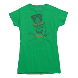 Irish Skull and Shillelagh T-shirt - Rocket Factory Apparel