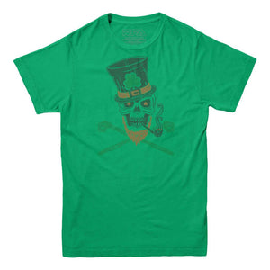 Irish Skull and Shillelagh T-shirt - Rocket Factory Apparel