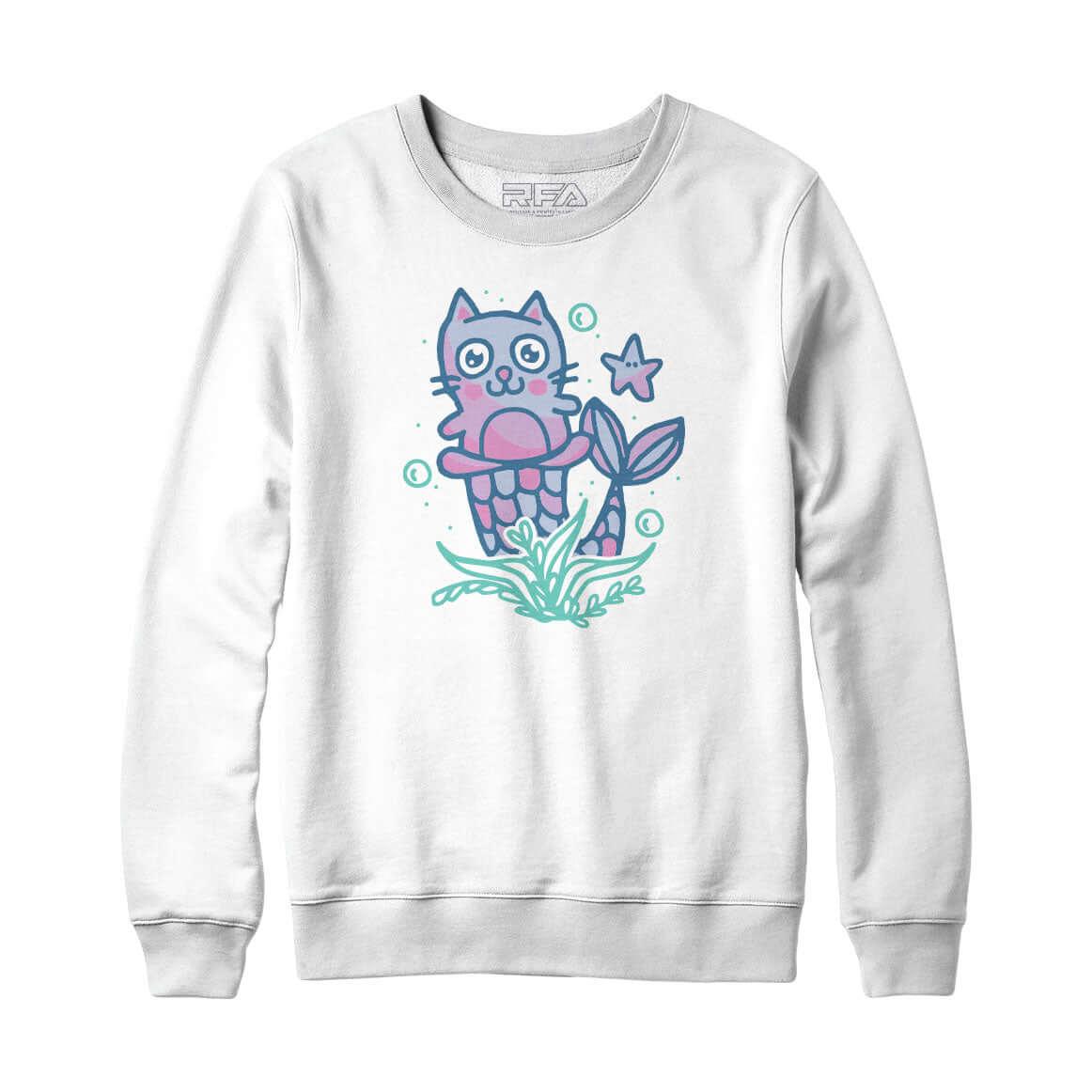 Little Purrmaid Sweatshirt Hoodie - Rocket Factory Apparel