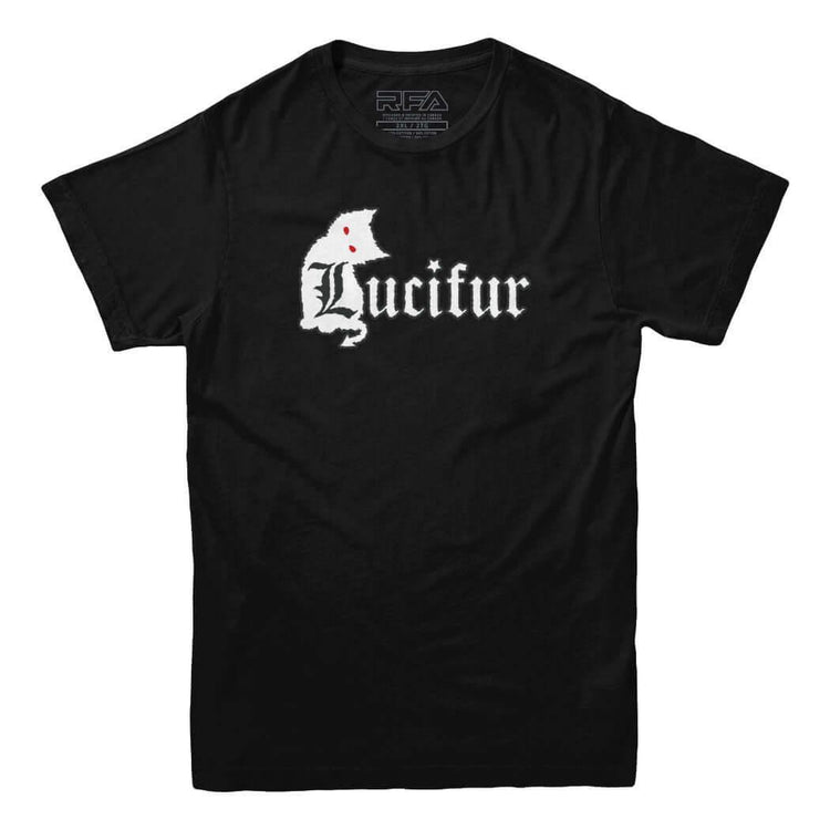 Lucifur Evil Cat T-shirt - Rocket Factory Apparel