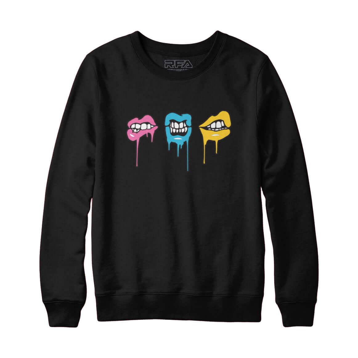 Melting Lips Sweatshirt Hoodie - Rocket Factory Apparel