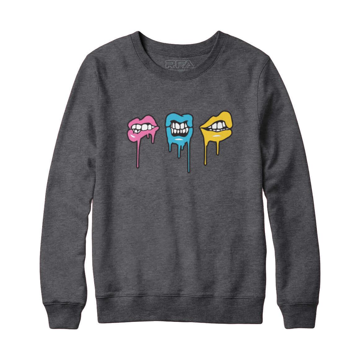 Melting Lips Sweatshirt Hoodie - Rocket Factory Apparel
