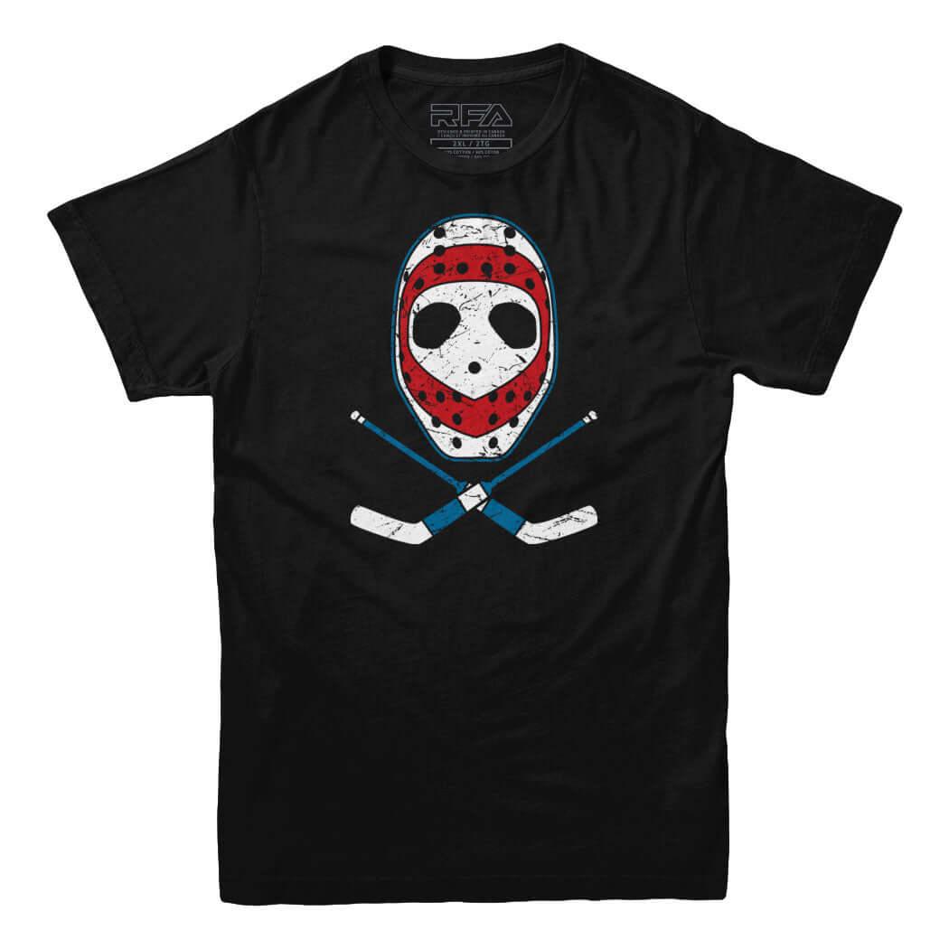 Retro Montreal Hockey Goalie Mask T-shirt - Rocket Factory Apparel