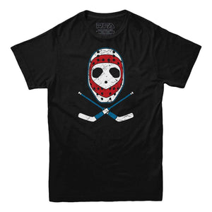 Retro Montreal Hockey Goalie Mask T-shirt - Rocket Factory Apparel