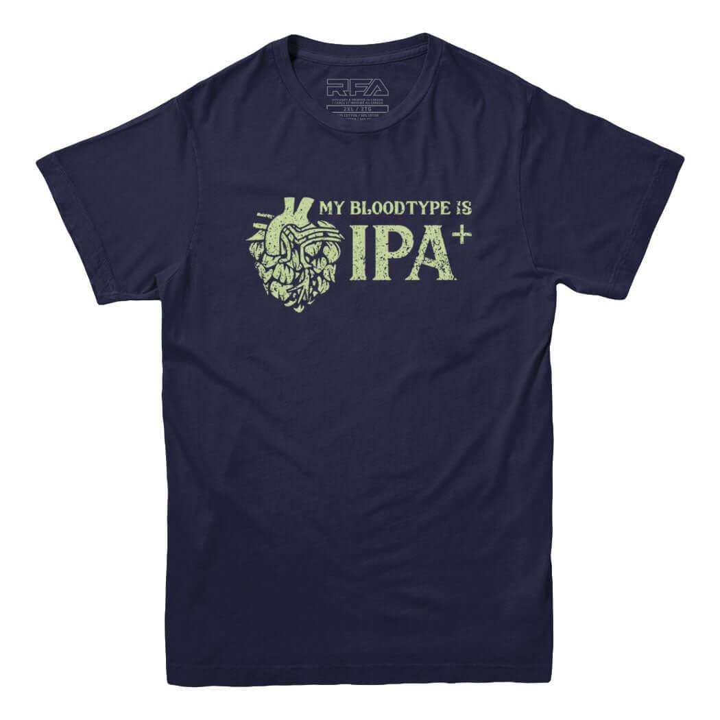My Blood Type is IPA Positive T-shirt - Rocket Factory Apparel