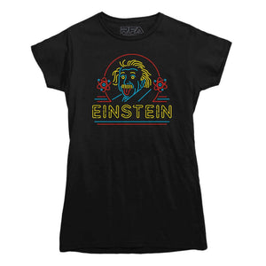 Neon Albert Einstein Retro T-shirt - Rocket Factory Apparel