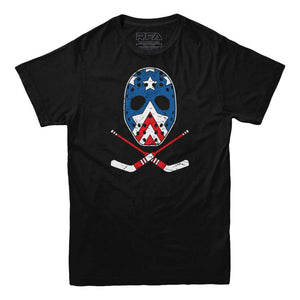 Retro New York Hockey Goalie Mask T-shirt - Rocket Factory Apparel