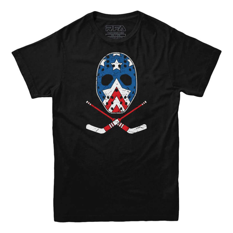 Retro New York Hockey Goalie Mask T-shirt - Rocket Factory Apparel