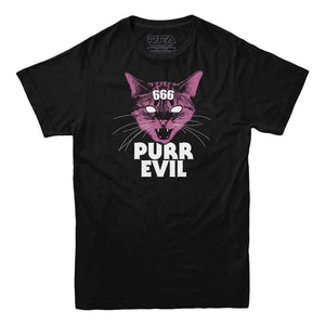 Purr Evil Cat T-shirt - Rocket Factory Apparel