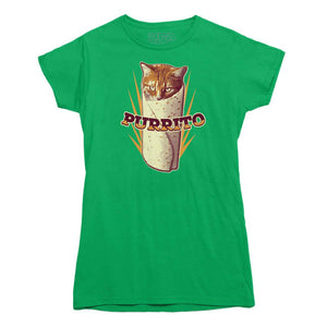 Purrito Burrito Cat Kitten T-Shirt - Rocket Factory Apparel