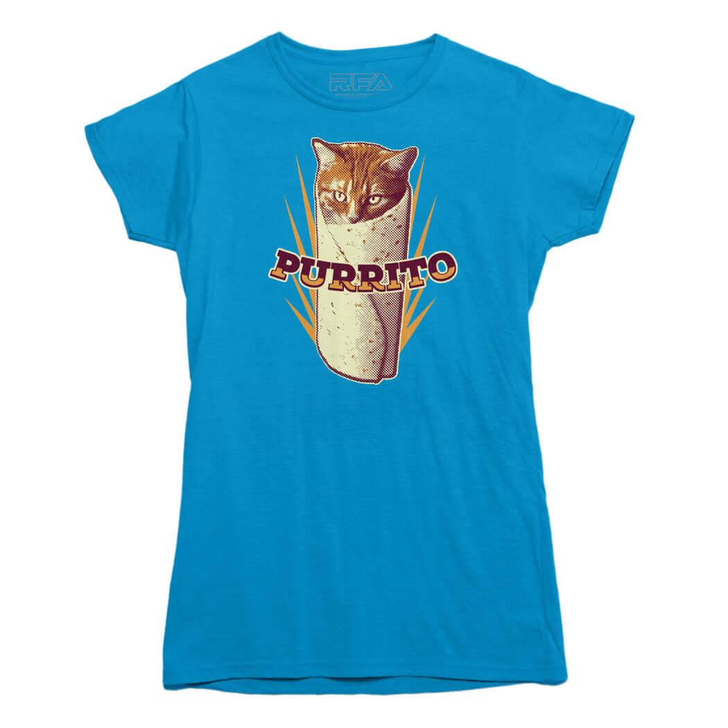 Purrito Burrito Cat Kitten T-Shirt - Rocket Factory Apparel