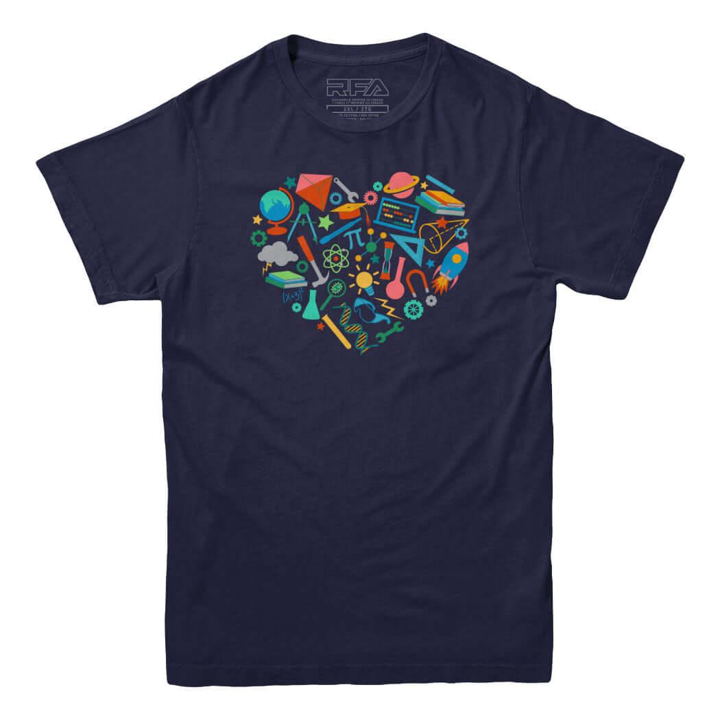 S.T.E.M. Heart T-shirt - Rocket Factory Apparel