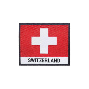 Switzerland Flag Iron On Patch - Rocket Factory Apparel