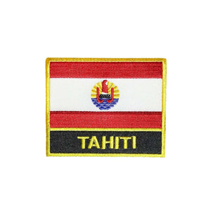 Tahiti Flag Iron On Patch - Rocket Factory Apparel
