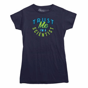 Trust Me I'm A Scientist Ladies Navy Tee