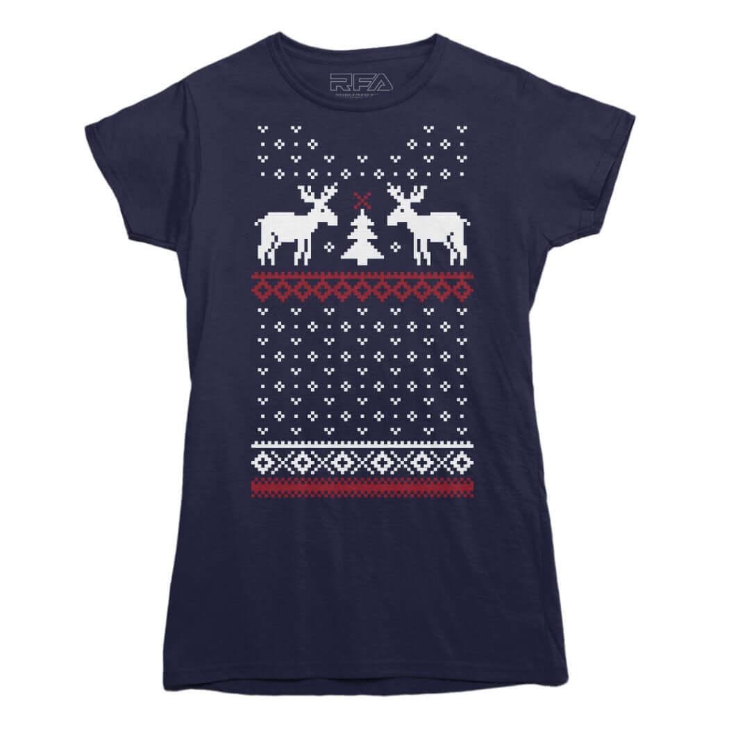 Moose Ugly Christmas T-Shirt - Rocket Factory Apparel