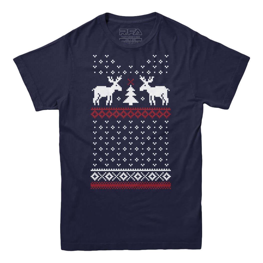 Moose Ugly Christmas T-Shirt - Rocket Factory Apparel
