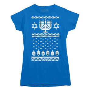 Hanukkah Ugly Holiday Sweater T-Shirt - Rocket Factory Apparel