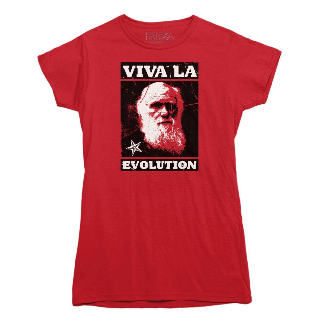 Viva La Evolution Darwin T-shirt - Rocket Factory Apparel
