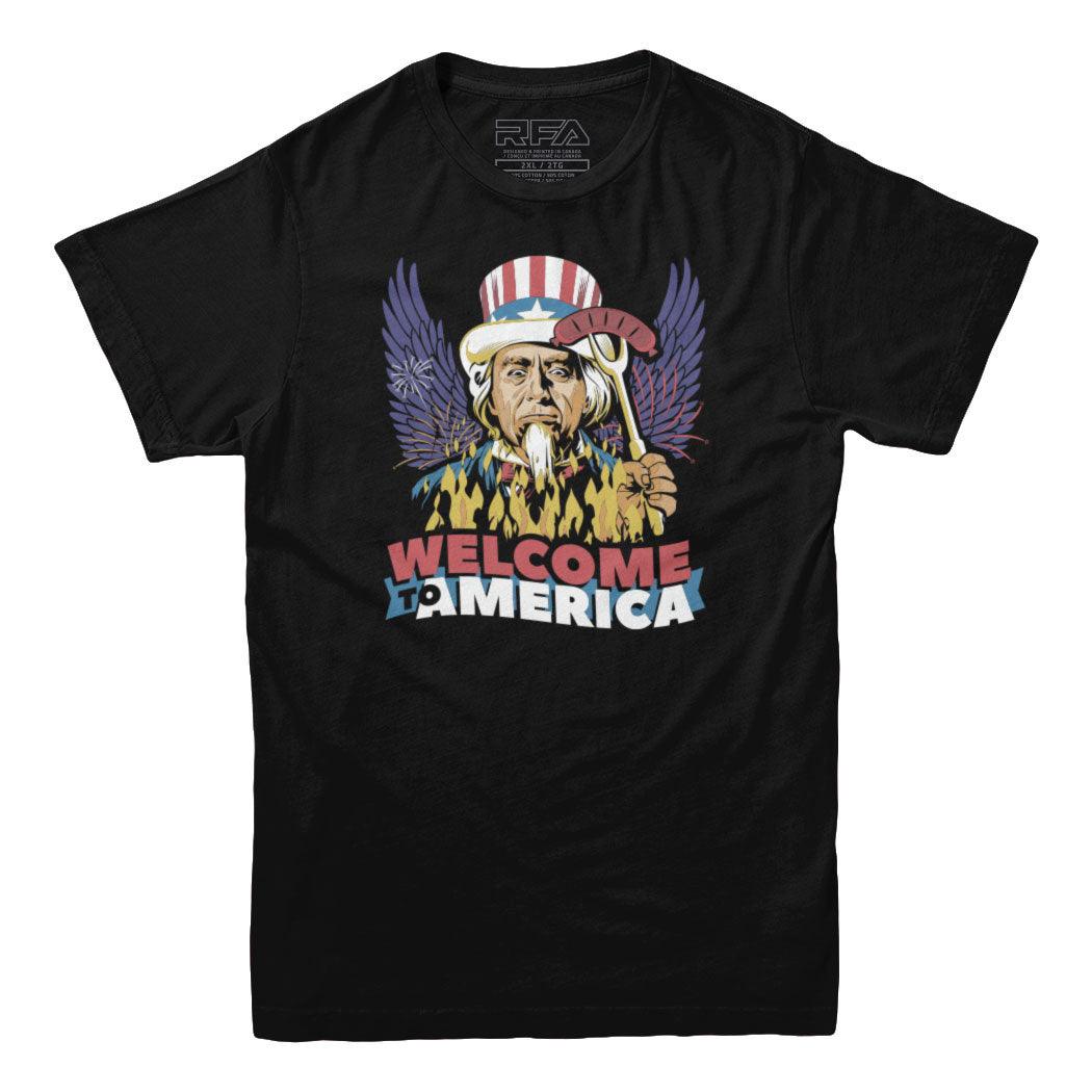 Welcome To America T-shirt - Rocket Factory Apparel