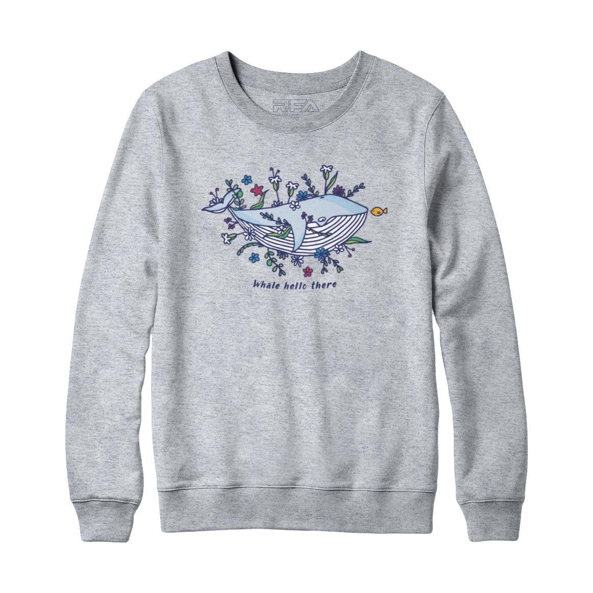Whale Hello There Sweatshirt Hoodie - Rocket Factory Apparel