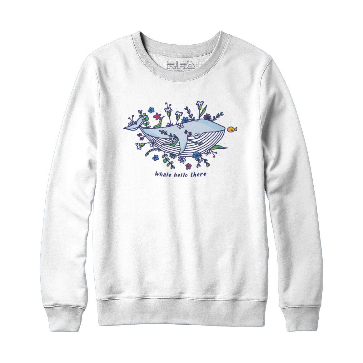 Whale Hello There Sweatshirt Hoodie - Rocket Factory Apparel