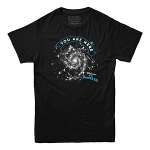 You Are Here Universe T-shirt - Rocket Factory Apparel