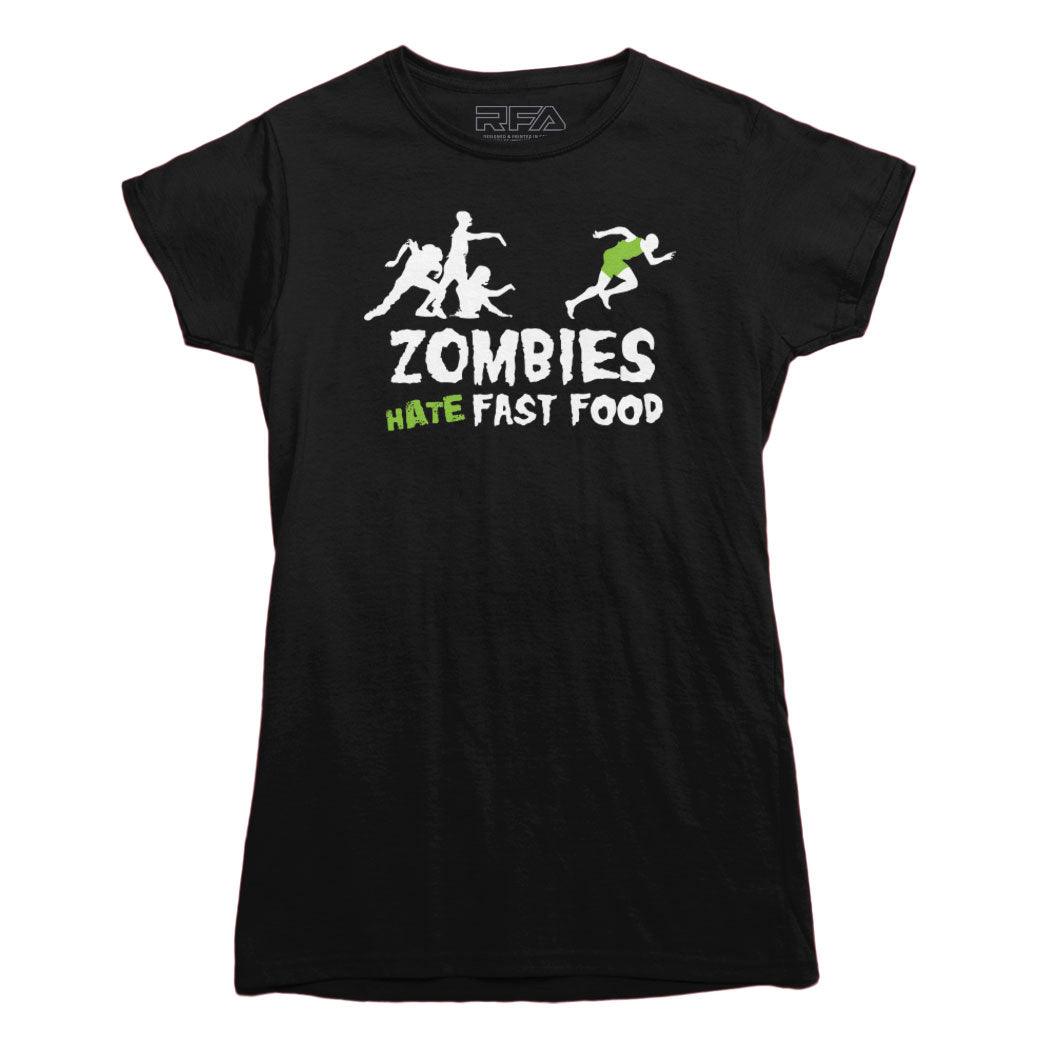 Zombies Hate Fast Food T-Shirt - Rocket Factory Apparel
