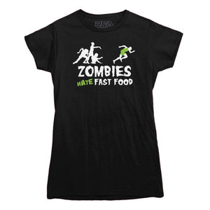 Zombies Hate Fast Food T-Shirt - Rocket Factory Apparel