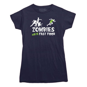 Zombies Hate Fast Food T-Shirt - Rocket Factory Apparel