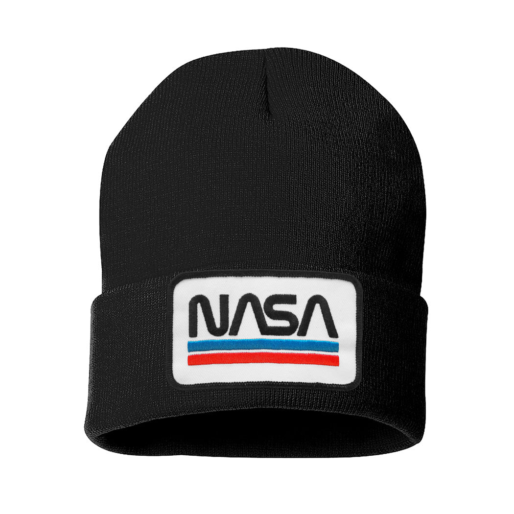 Nasa Worm Logo Cuff Knit Beanie